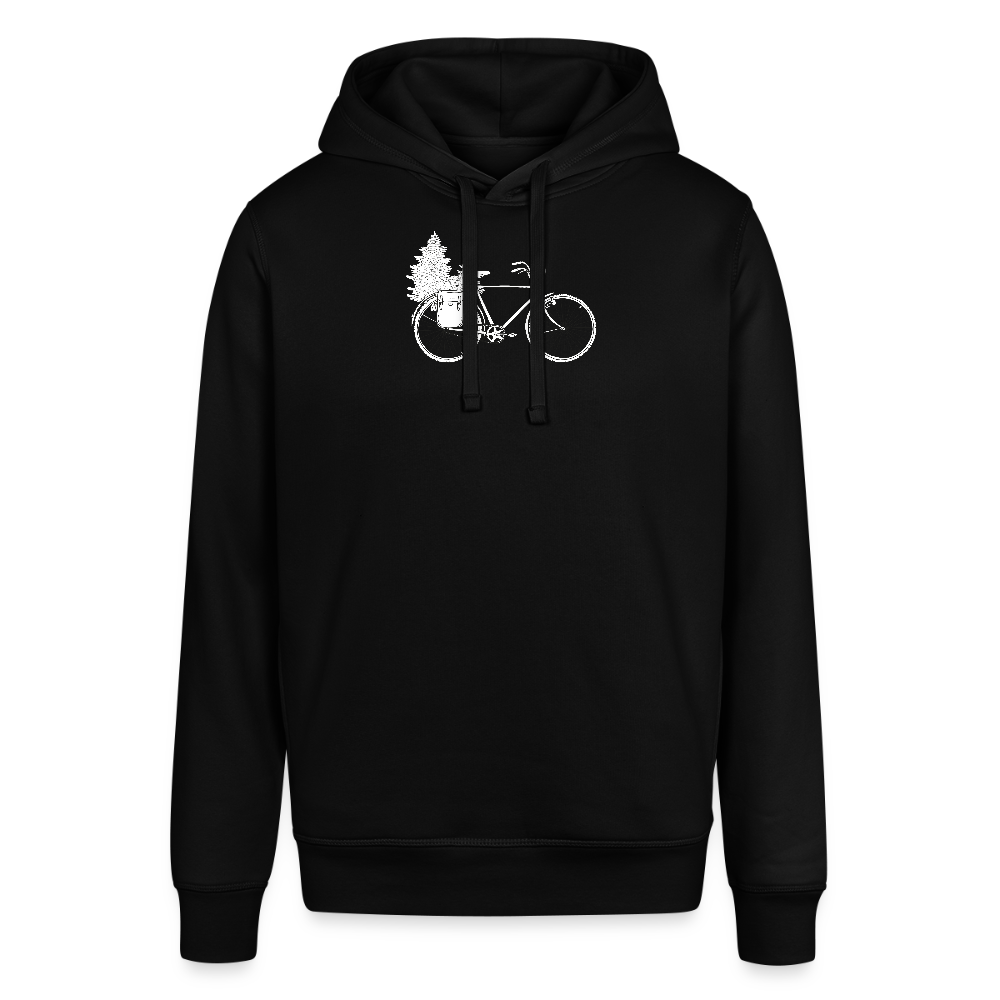 Relaxed Fit Unisex Organic T-Shirt Oldschool Bikepacking - Schwarz